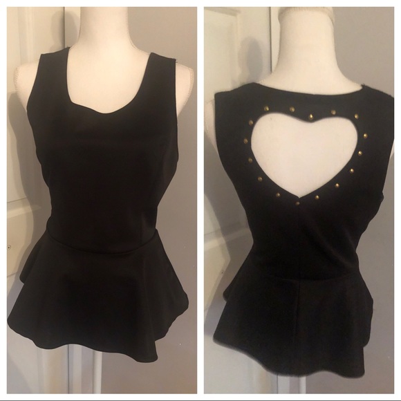 Charlotte Russe Tops - Heart detail peplum